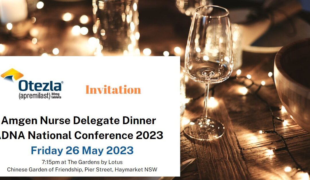 Invitation: Amgen Nurse Delegate Dinner ADNA National Conference 2023