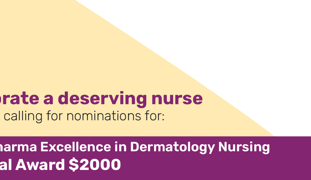 SUN PHARMA EXCELLENCE IN DERMATOLOGY NURSING AWARD – AUD$2,000