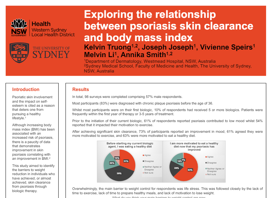 Exploring the relationship between psoriasis skin clearance and body mass index