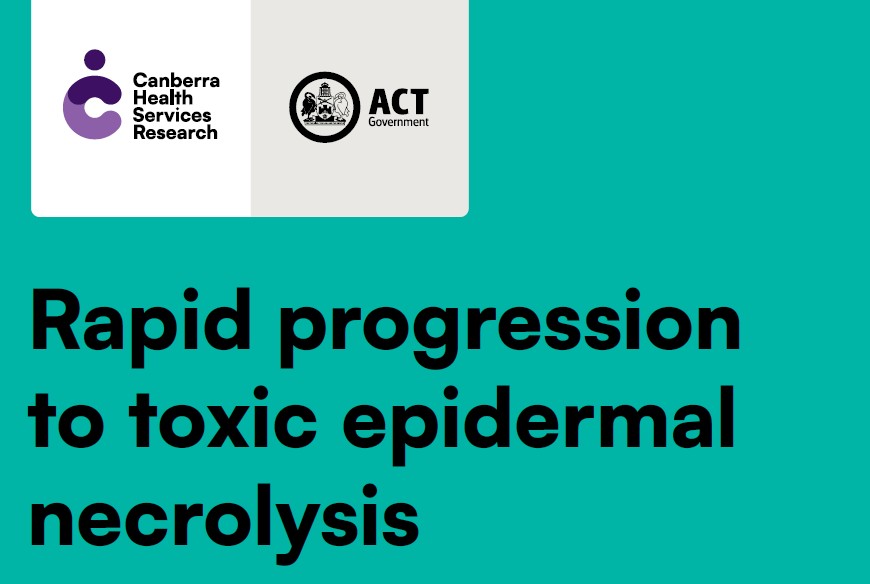 Rapid progression to toxic epidermal necrolysis